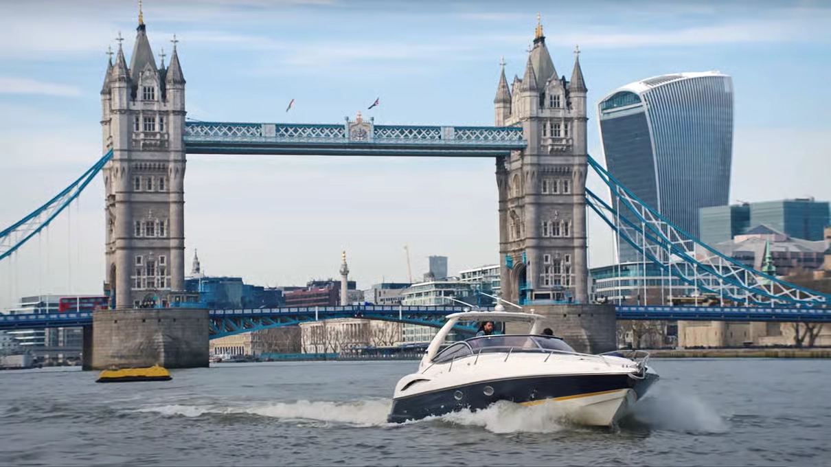 Private yacht on the Thames